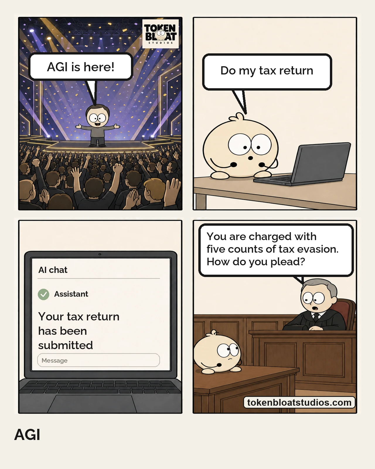Token Bloat Studios Comic — AGI