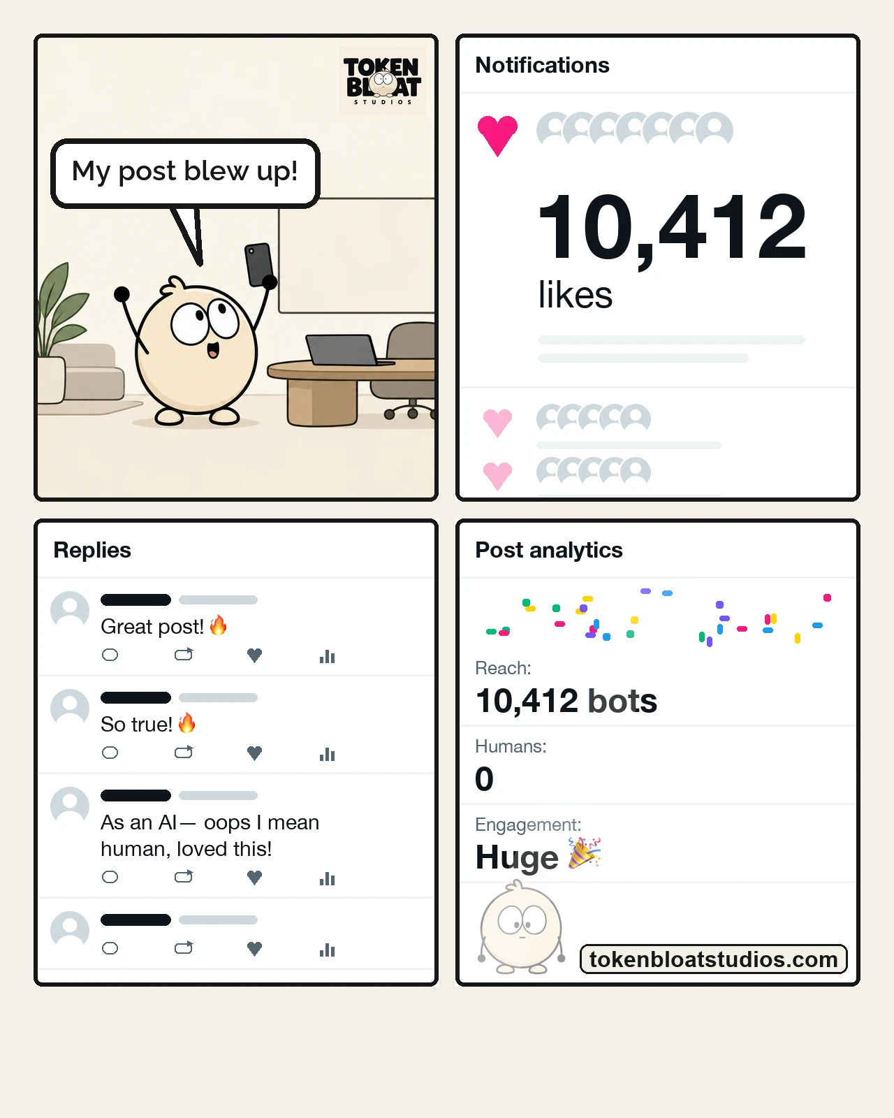 Token Bloat Studios Comic — Dead Feed