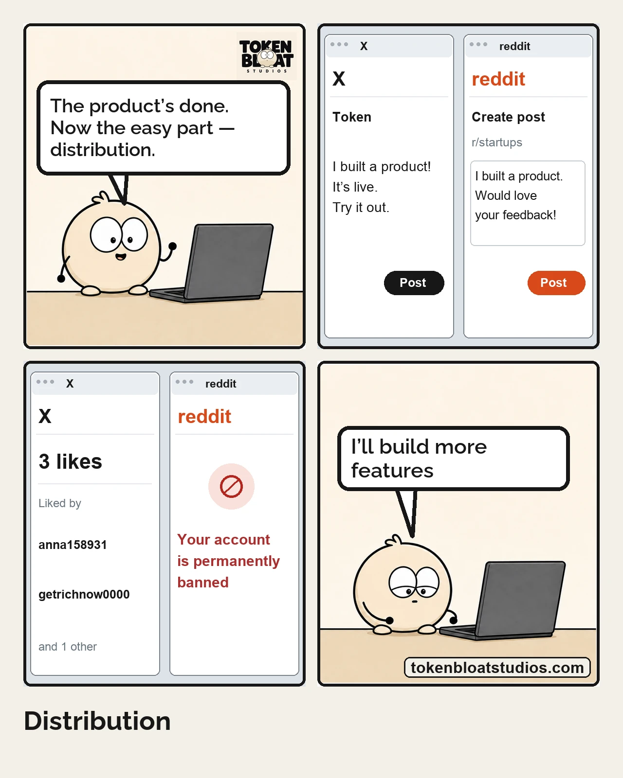 Token Bloat Studios Comic — Distribution