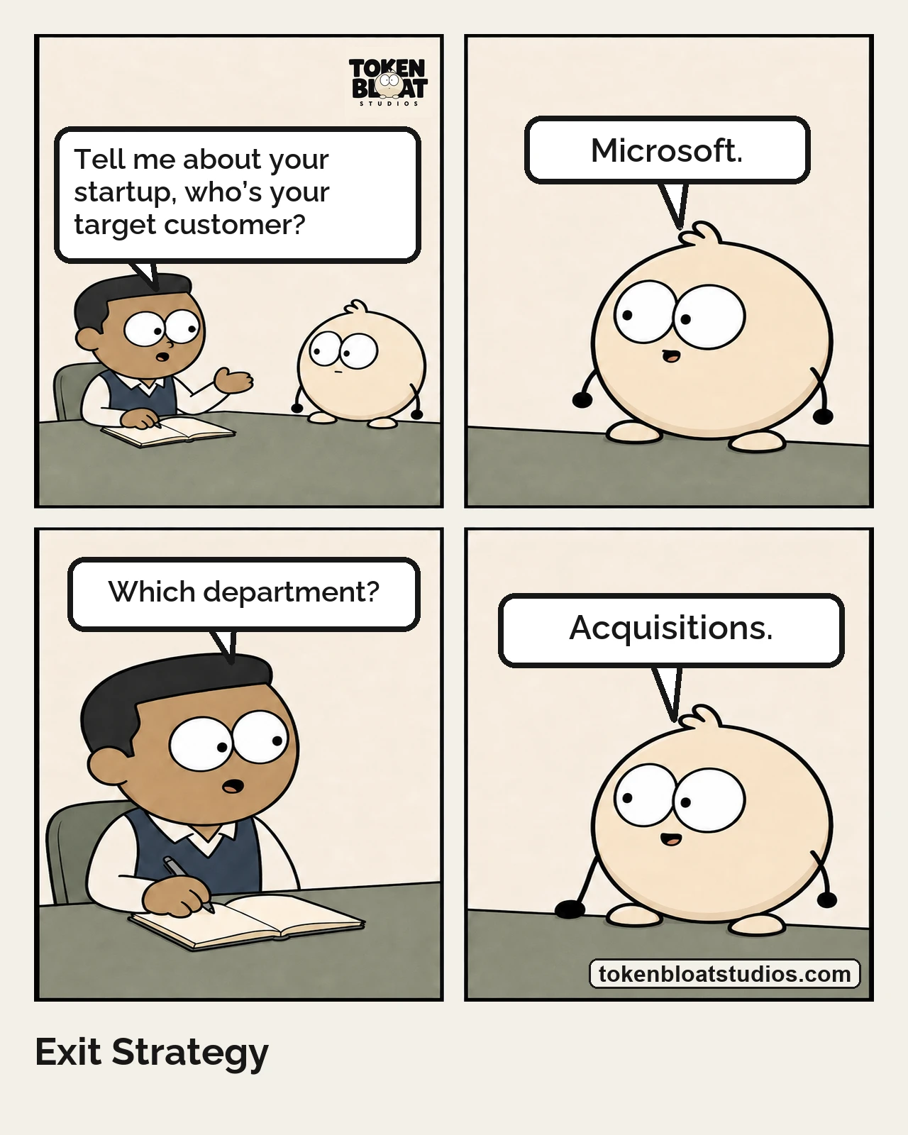 Token Bloat Studios Comic — Exit Strategy