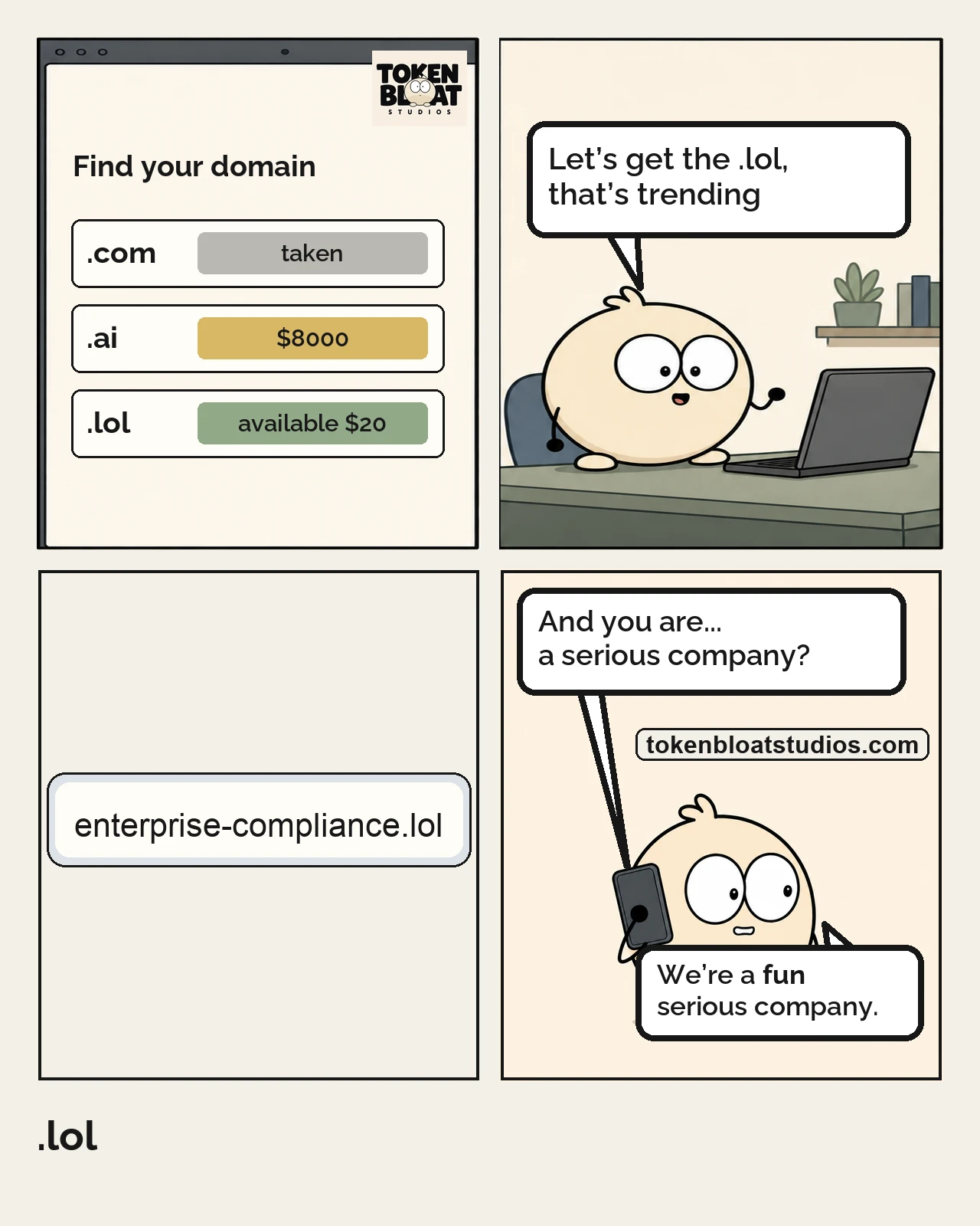 Token Bloat Studios Comic — .lol