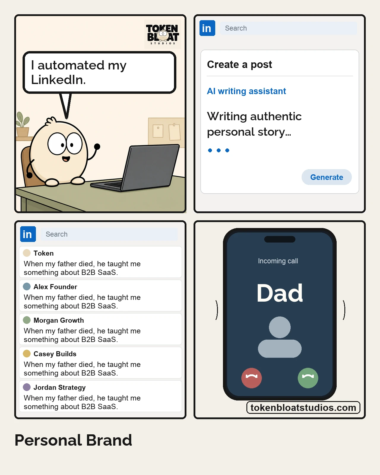 Token Bloat Studios Comic — Personal Brand