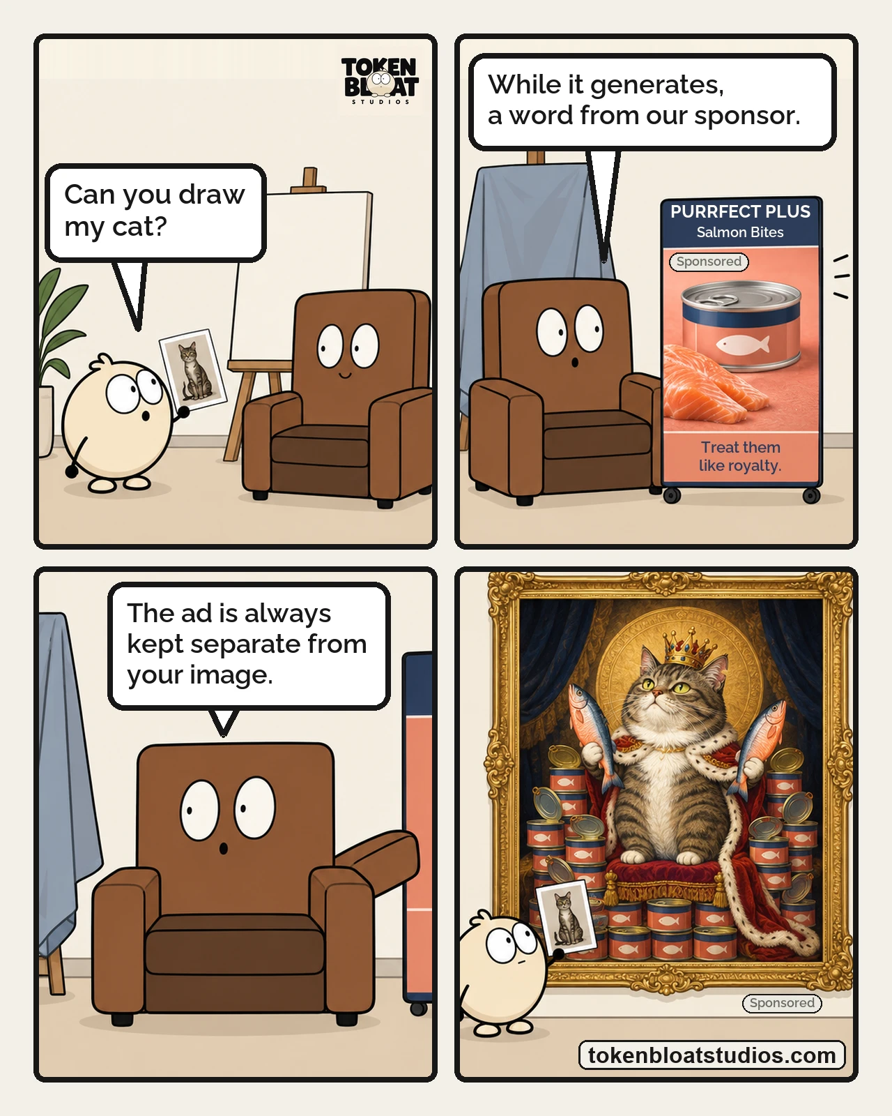 Token Bloat Studios Comic — Product Placement