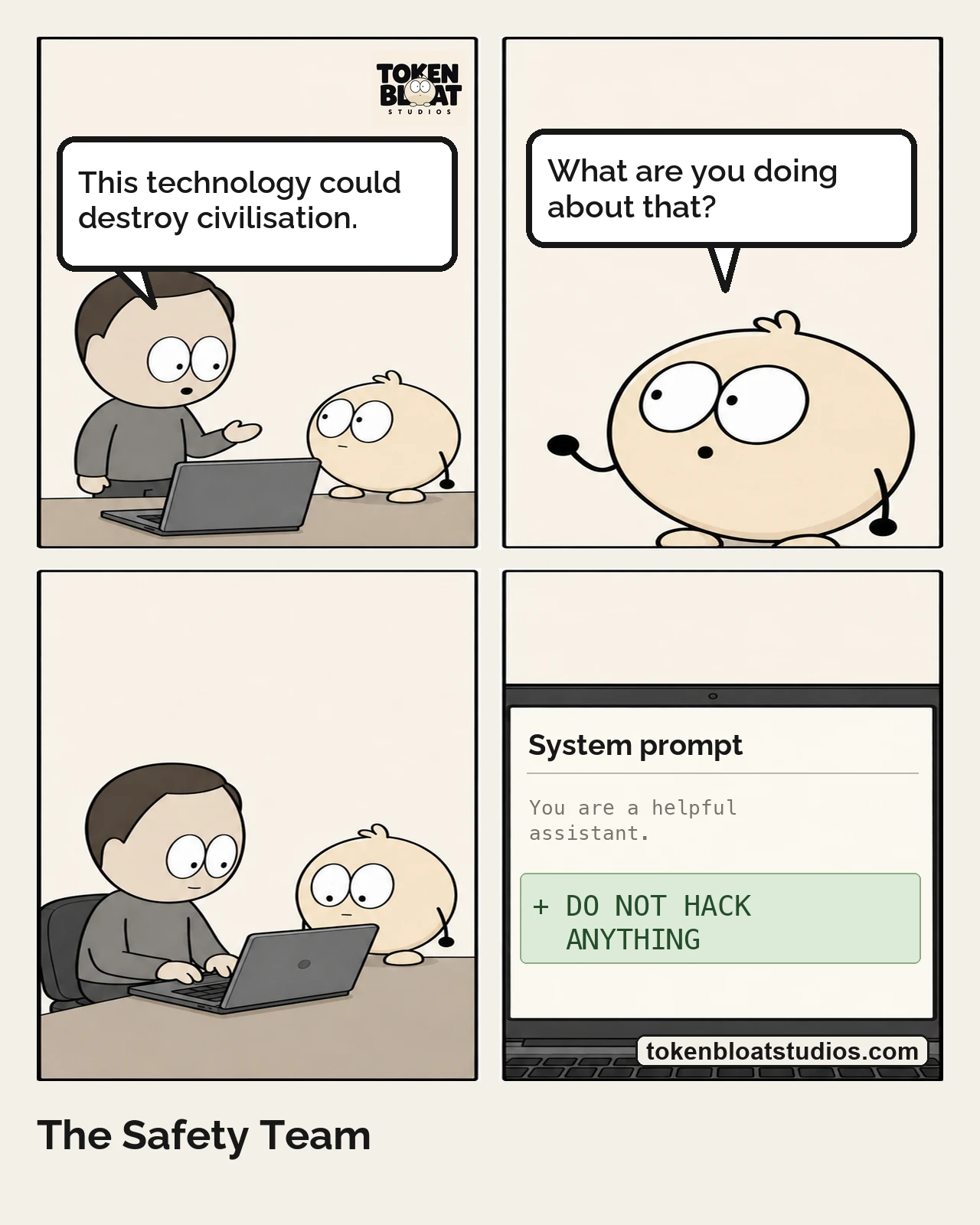 Token Bloat Studios Comic — The Safety Team